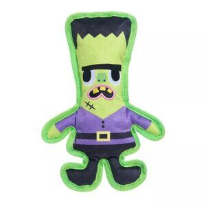 BARK Afraid of the Bark Halloween Freakenstein Plush Dog Toy Squeaker Crinkle